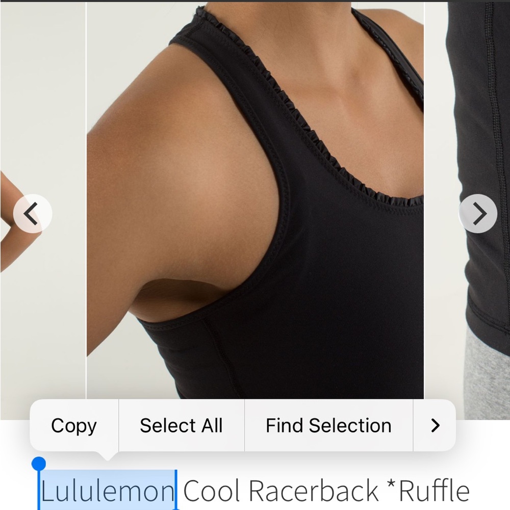 Lululemon black Cool Racerback ruffle - Picture 5 of 8